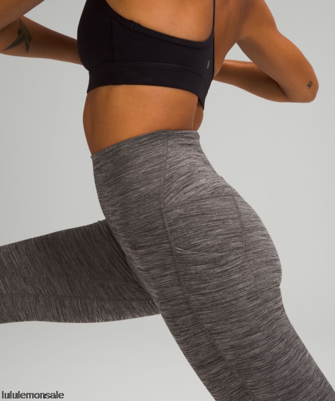 Lululemon Damen DELULU052 | Lululemon Deutschland Schwarz Melierte Hoch Sitzende Hose Mit Taschen 25